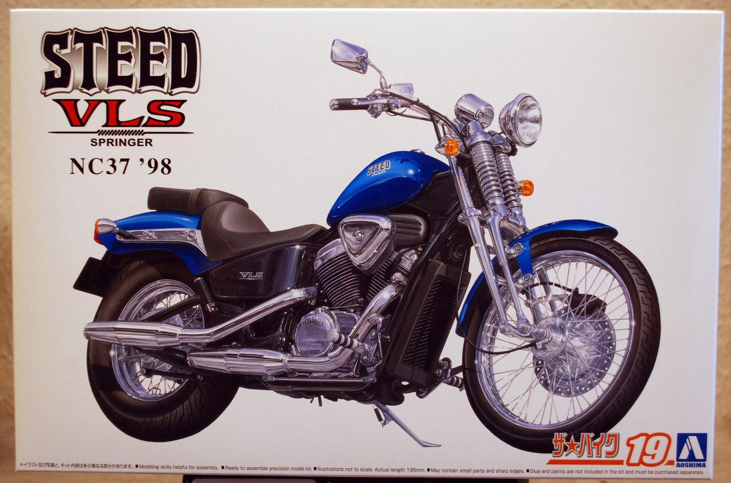 Aoshima 066089 1998 Honda Steed VSL NC37 1:12 Motorrad Bike Bausatz