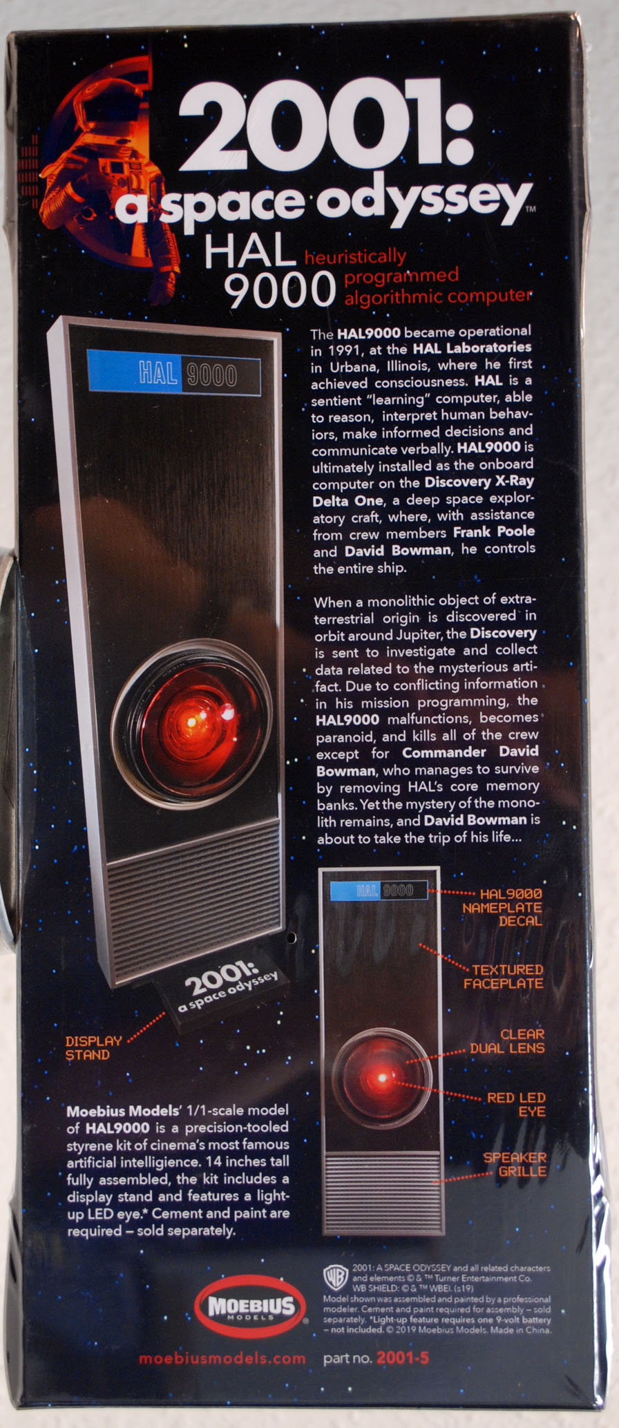 2001: Odyssee im Weltraum HAL 9000 w. LED 1:1 Moebius 2001-5