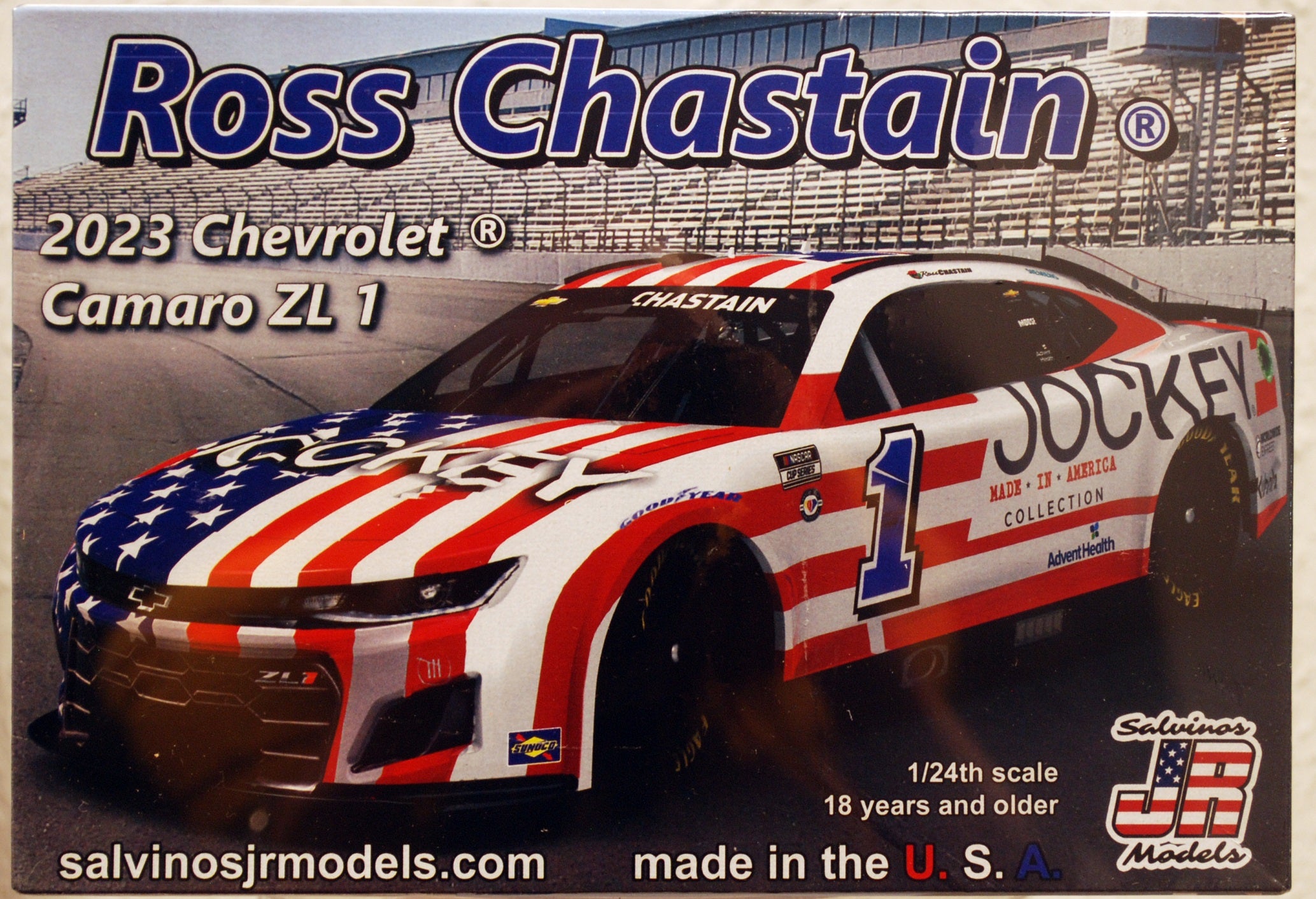 2023 Chevrolet Camaro Ross Chastain Jockey 1:24 Salvinos JR 412999