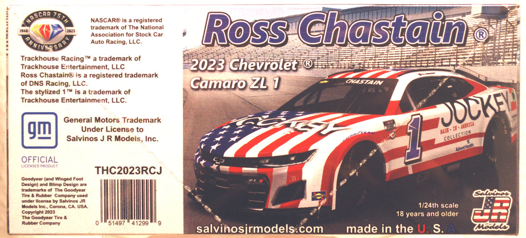 2023 Chevrolet Camaro Ross Chastain Jockey 1:24 Salvinos JR 412999