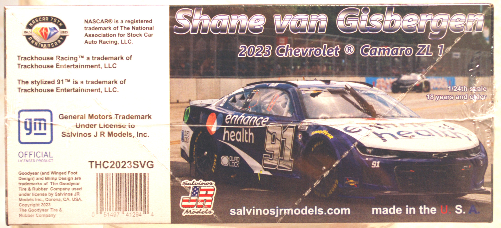 2023 Chevrolet Camaro Shane van Gisbergen Enhance Health 1:24 Salvinos JR 412944