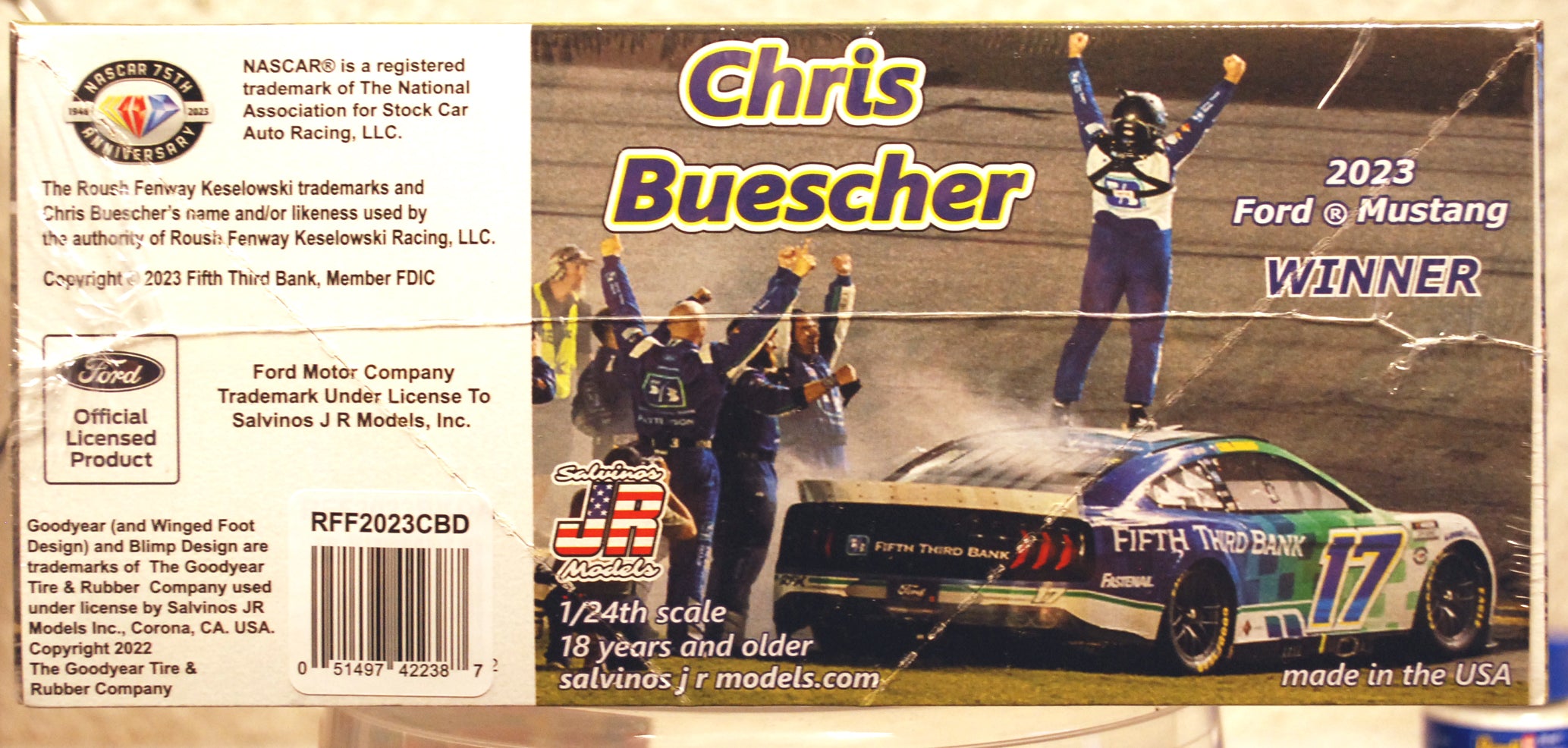 2023 Ford Mustang Chris Buescher FifthThirdBank Winner 1:24 Salvinos JR 422387