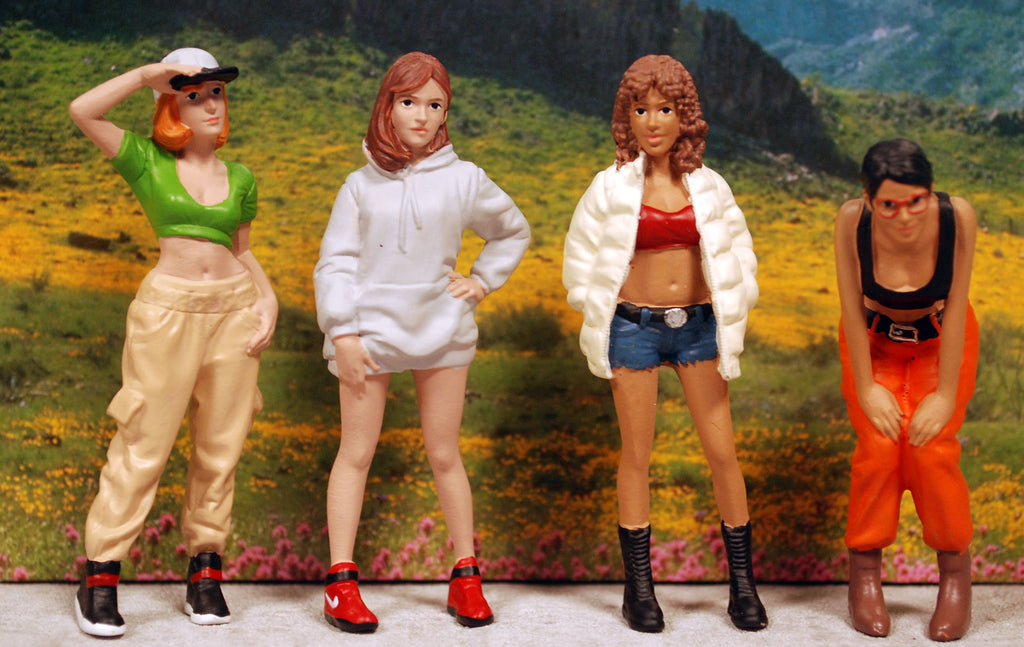 24101B American Diorama Set 4 Hip Hop Girls Sexy Mädels 1:24