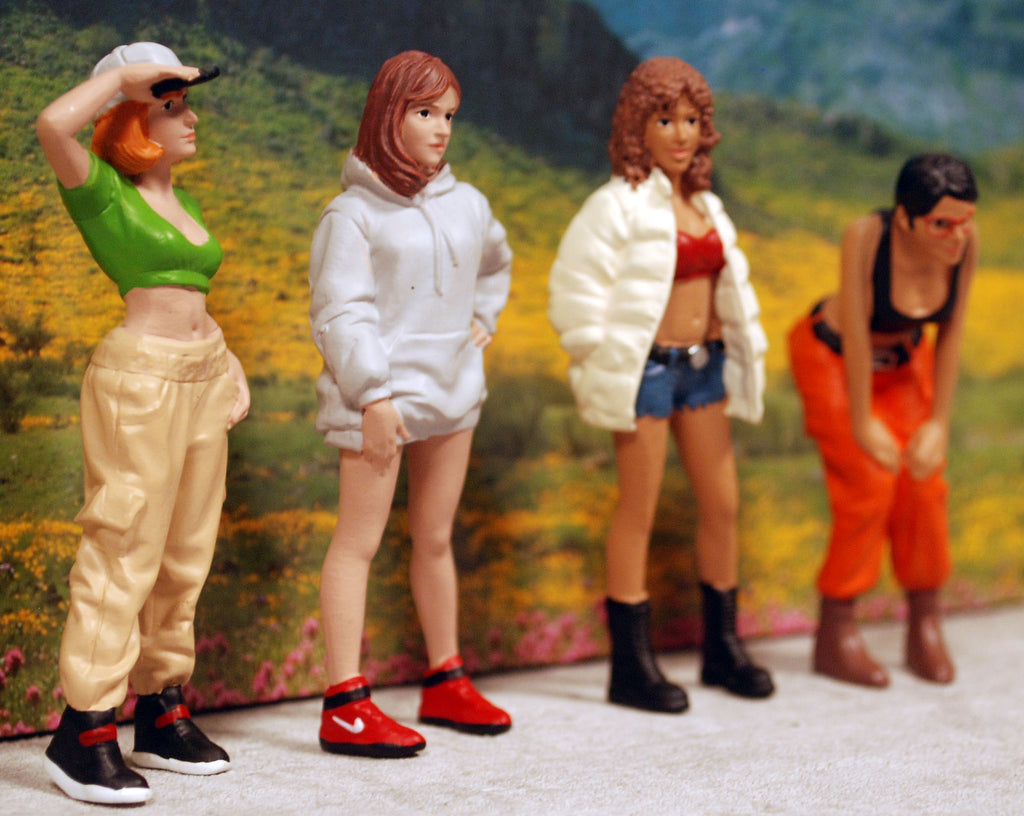 24101B American Diorama Set 4 Hip Hop Girls Sexy Mädels 1:24