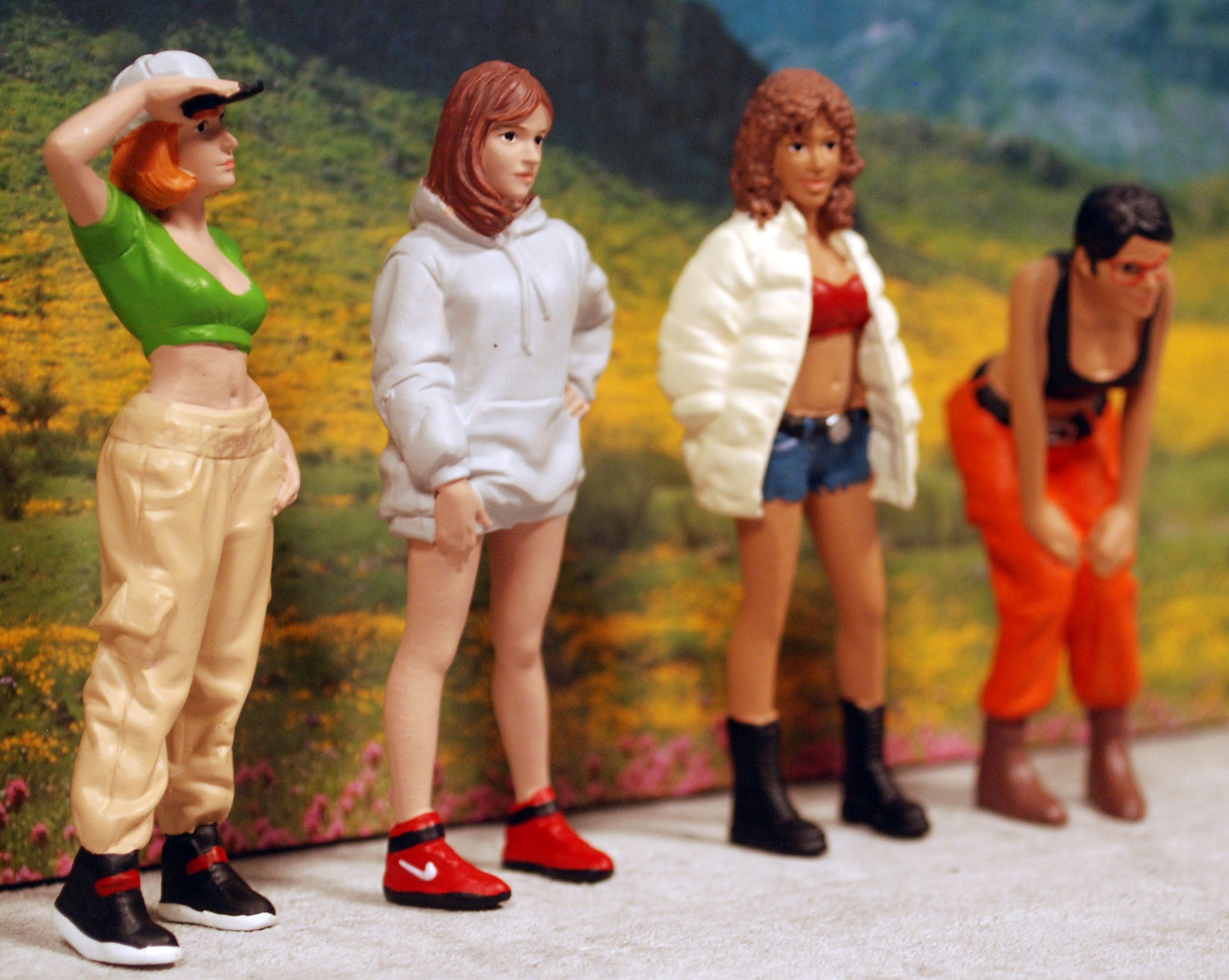 24101B American Diorama Set 4 Hip Hop Girls Sexy Mädels 1:24