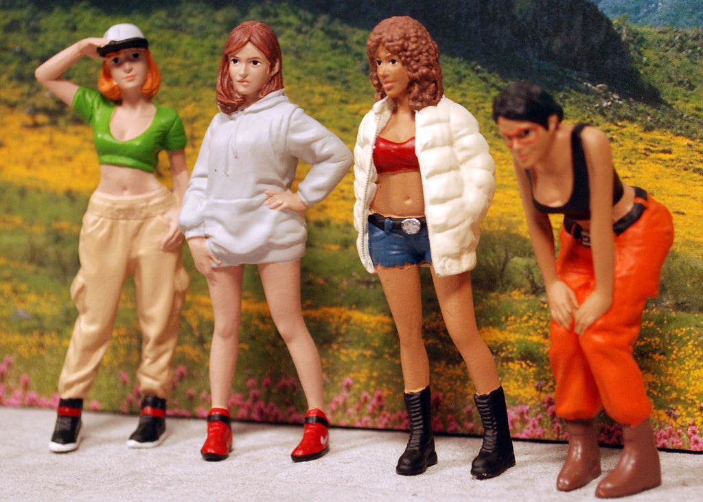 24101B American Diorama Set 4 Hip Hop Girls Sexy Mädels 1:24