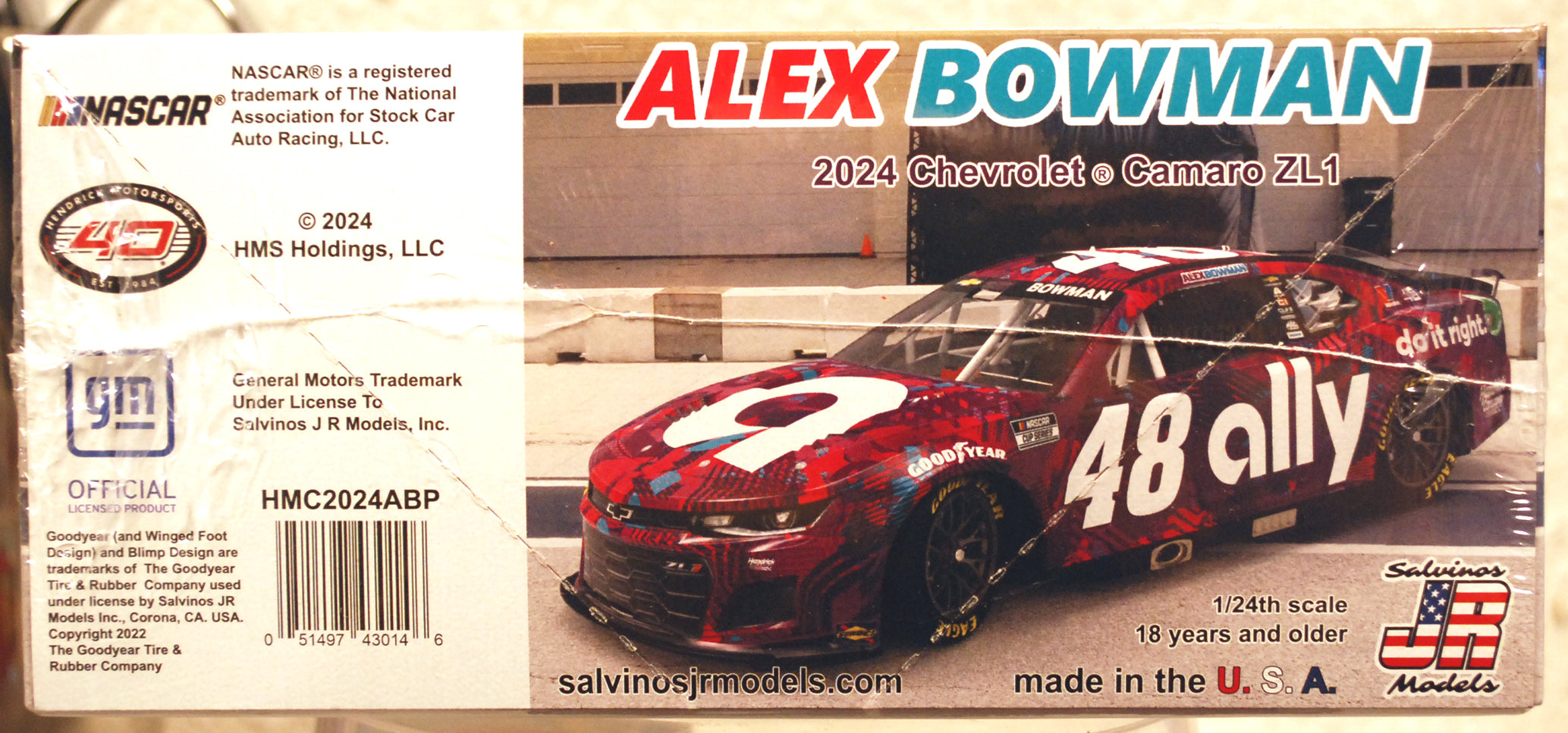 2024 Chevrolet Camaro Alex Bowman #48 ally 1:24 Salvinos JR 430146