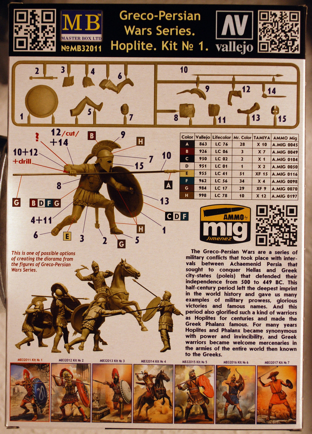 32011 Master Box Greco-Persian Wars Hoplite Kit # 1 1:32