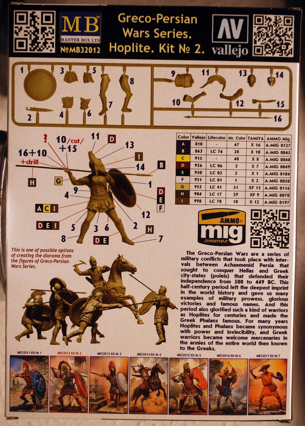 32012 Master Box Greco-Persian Wars Hoplite Kit # 2 1:32