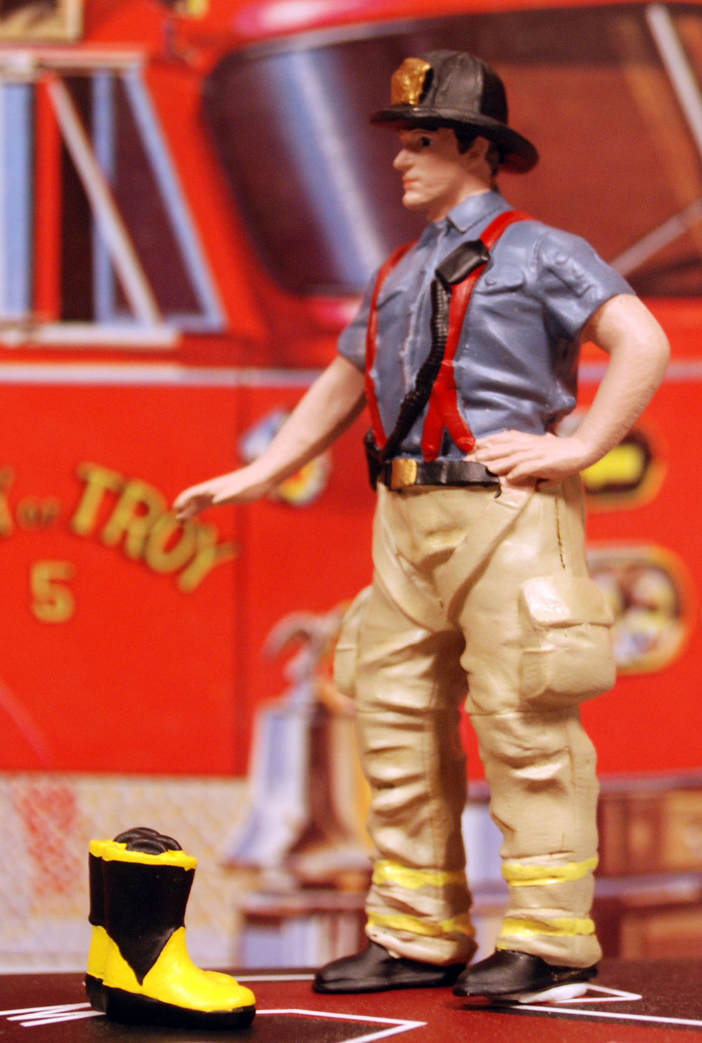 76419 American Diorama Firefighters Gettin Ready Feuerwehr Polizei 1:24