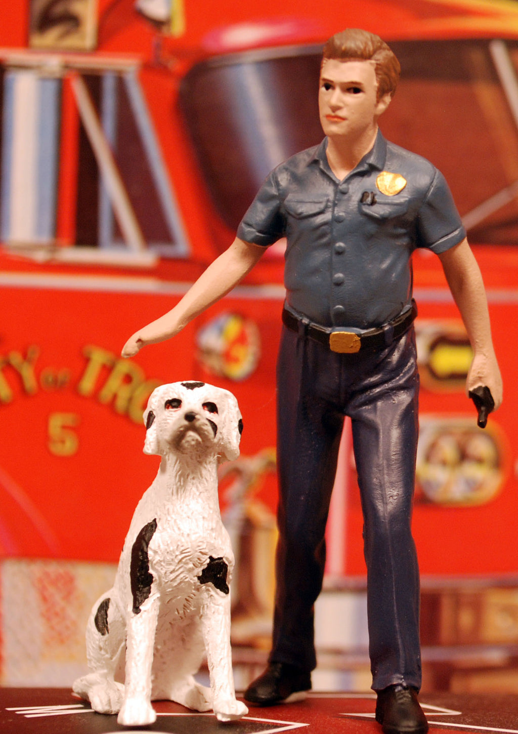 76420 American Diorama Firefighters Fire Dog Training Feuerwehr Polizei 1:24