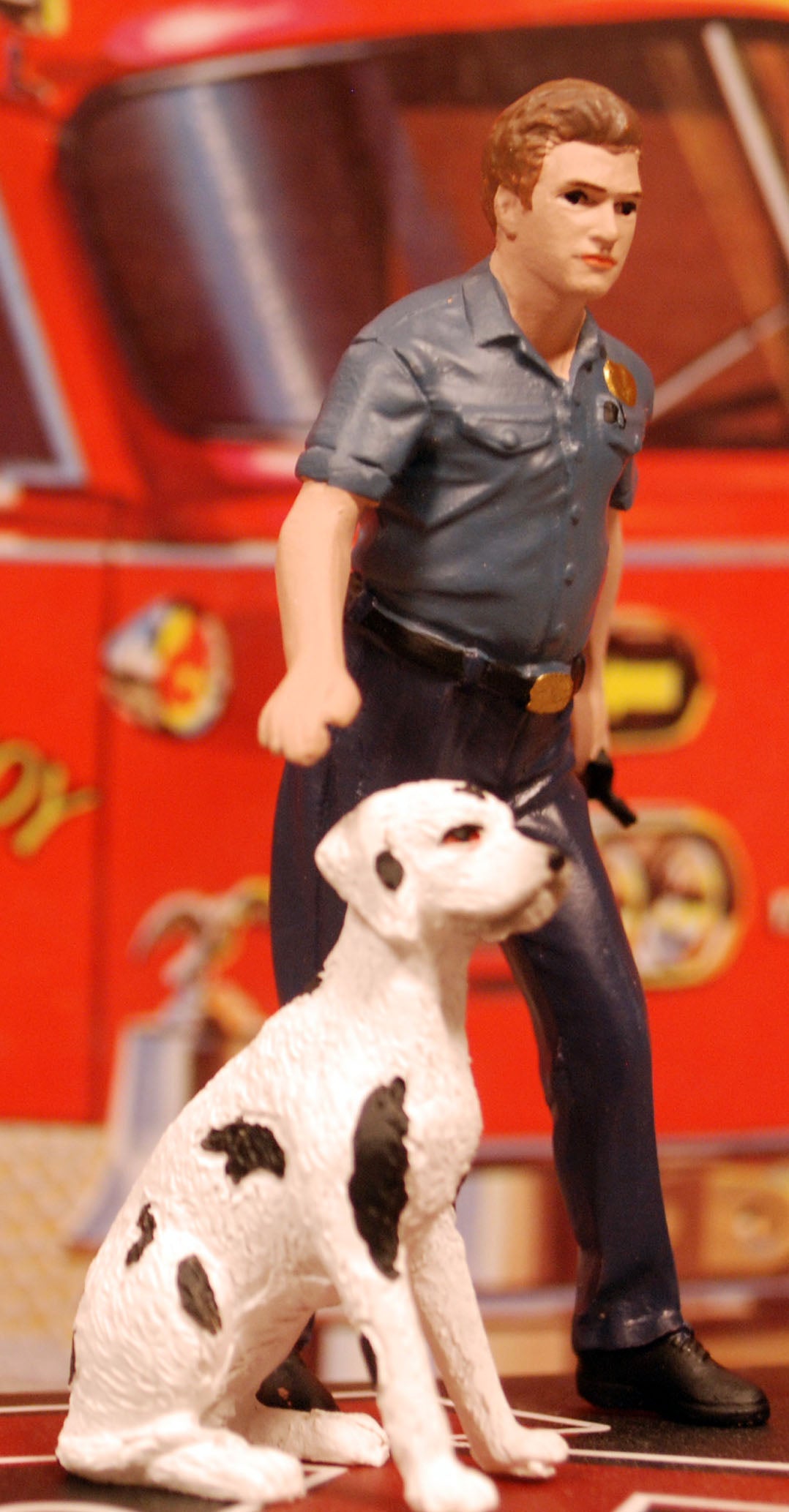 76420 American Diorama Firefighters Fire Dog Training Feuerwehr Polizei 1:24
