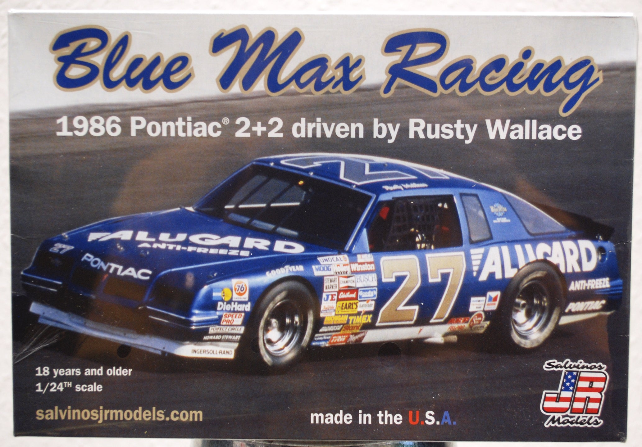 1986 Pontiac Grand Prix #27 Rusty Wallace Blue Max Racing 1:25 Salvinos JR 159054