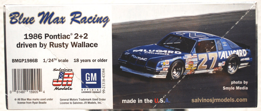 1986 Pontiac Grand Prix #27 Rusty Wallace Blue Max Racing 1:25 Salvinos JR 159054