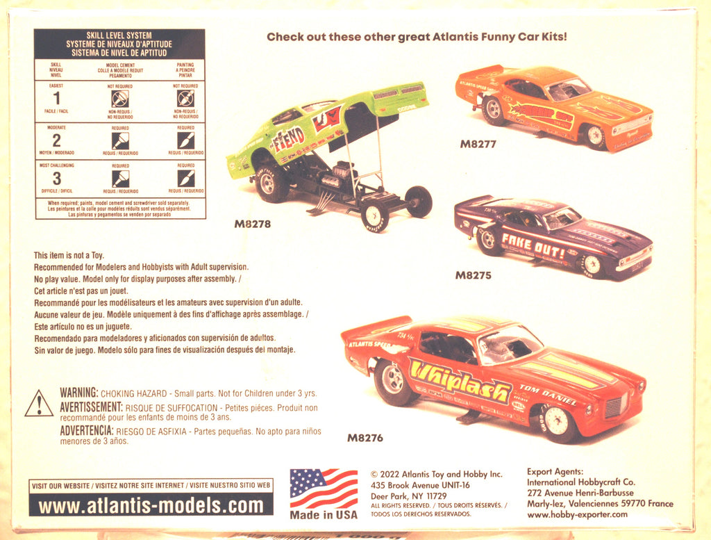 Atlantis 1119 Russell James Liberman Jungle Jim Vega Funny Car 1:32 Snap Bausatz