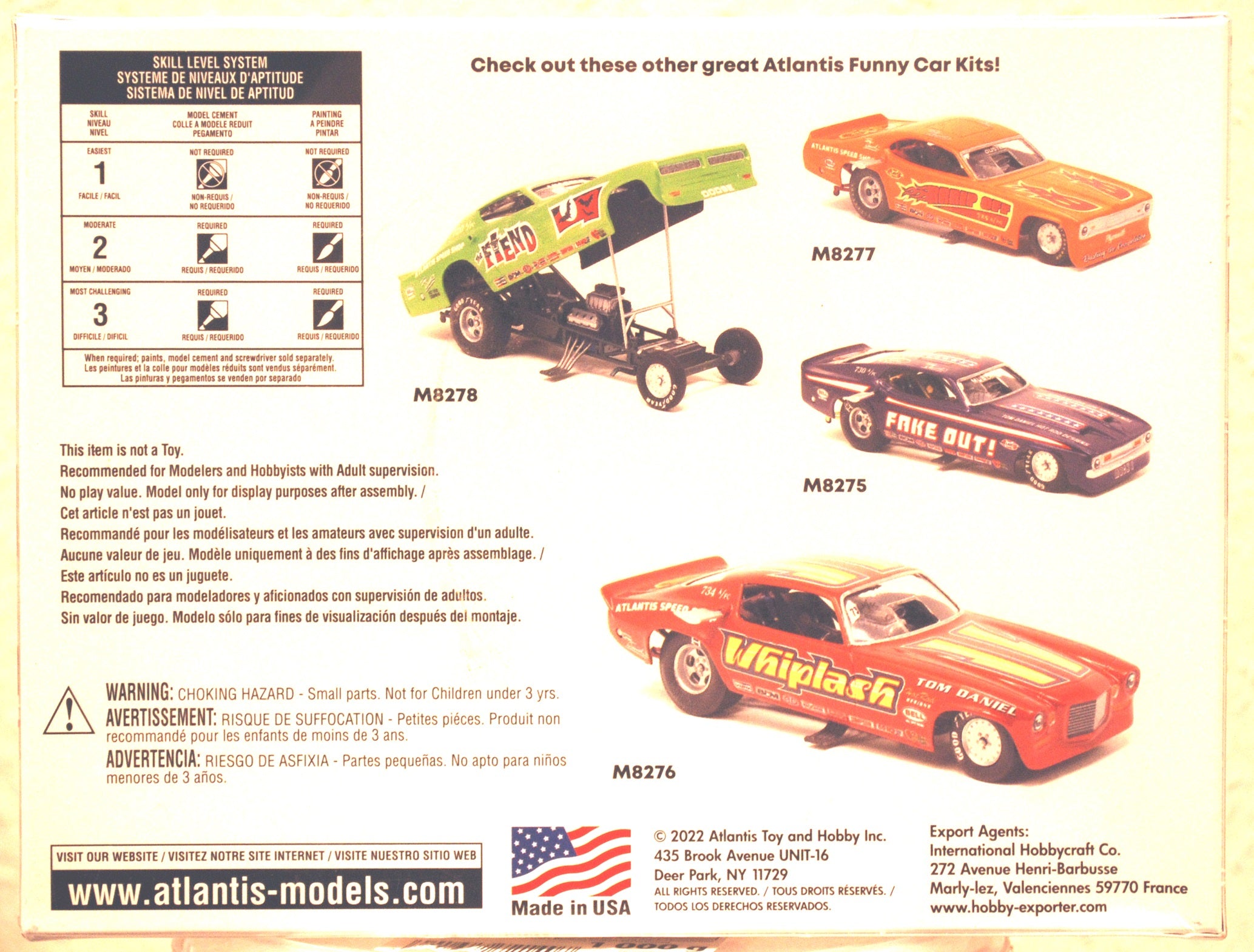 Atlantis 1119 Russell James Liberman Jungle Jim Vega Funny Car 1:32 Snap Bausatz