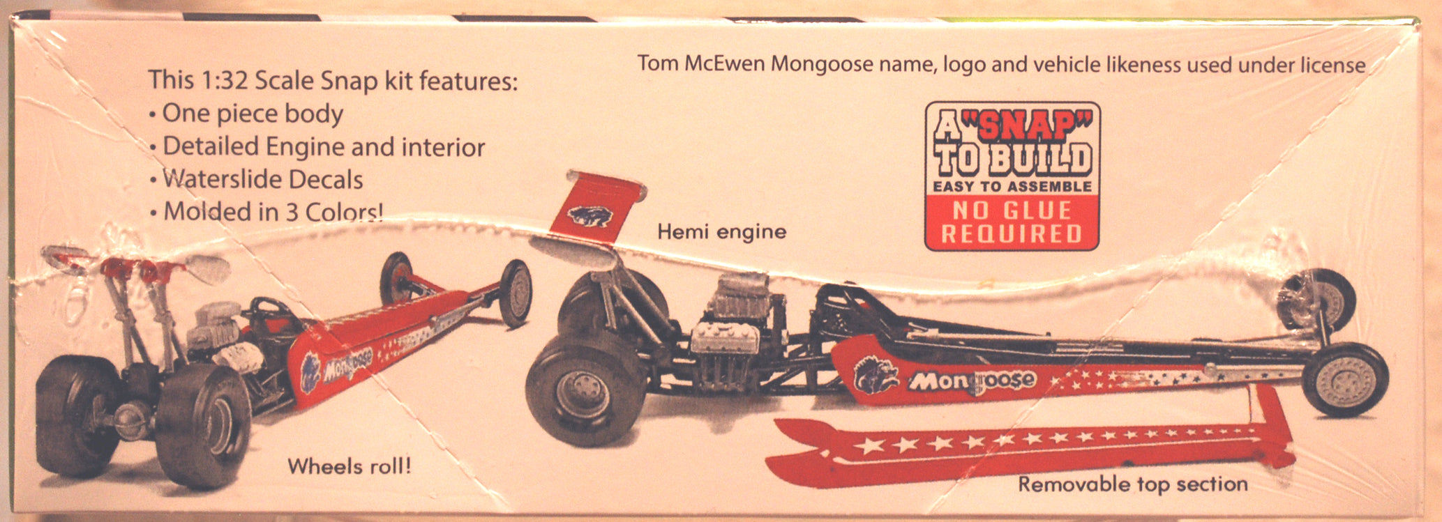 Atlantis 1120 Tom McEwens Moongoose Dragster 1:32 Snap Bausatz