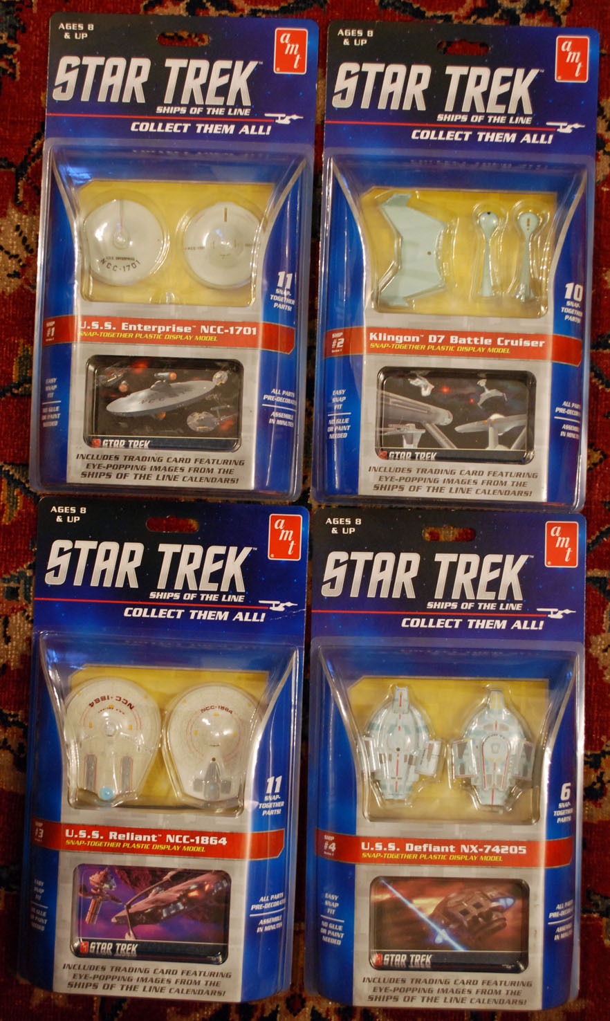 AMT 914 Star Trek Ships of the Line Set of 4 Ships