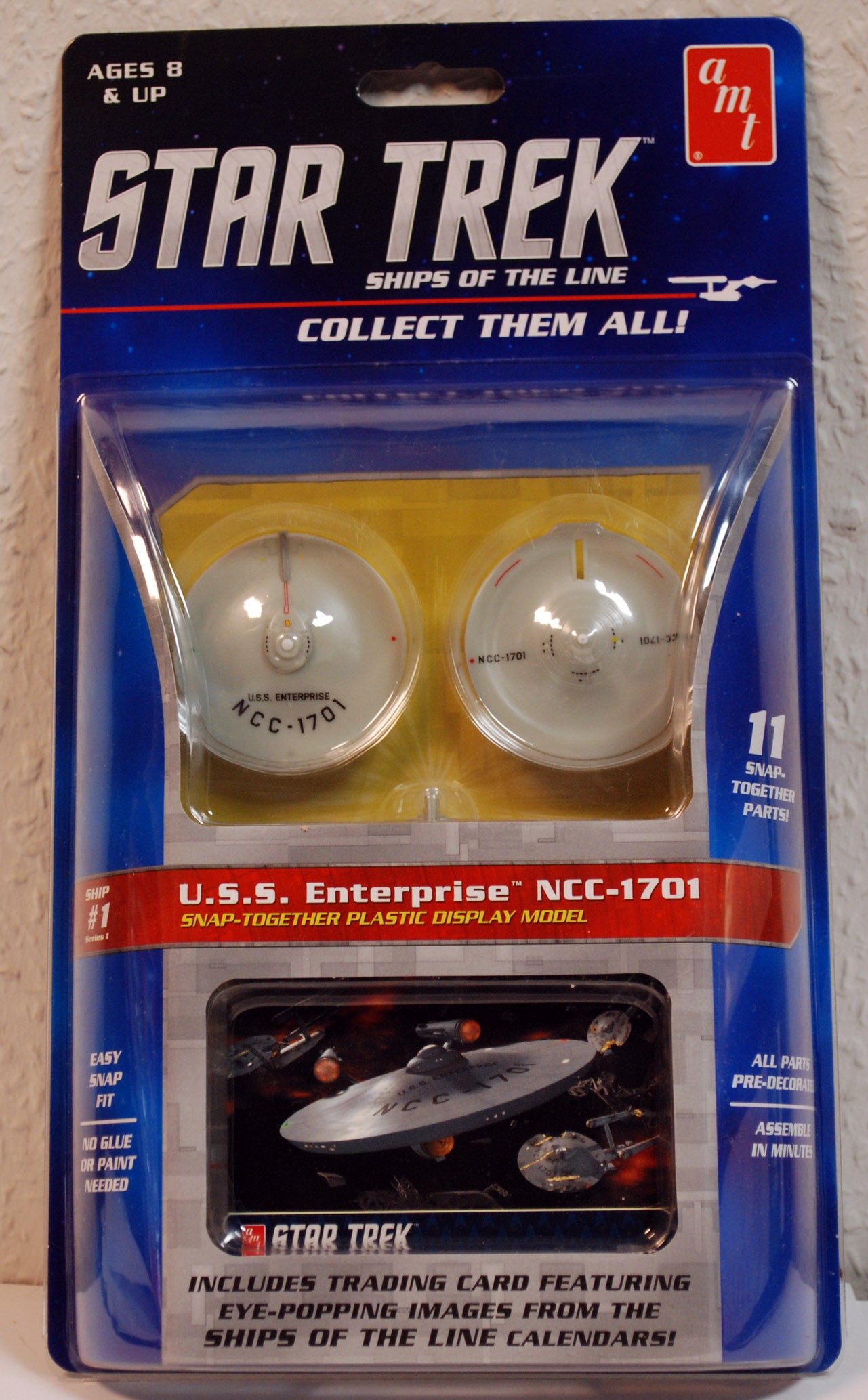 AMT 914 Star Trek Ships of the Line Enterprise, Defiant, Reliant, D7 Battle Cr.