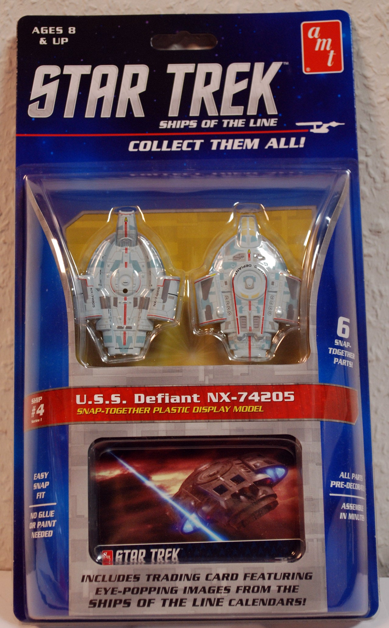 AMT 914 Star Trek Ships of the Line Enterprise, Defiant, Reliant, D7 Battle Cr.