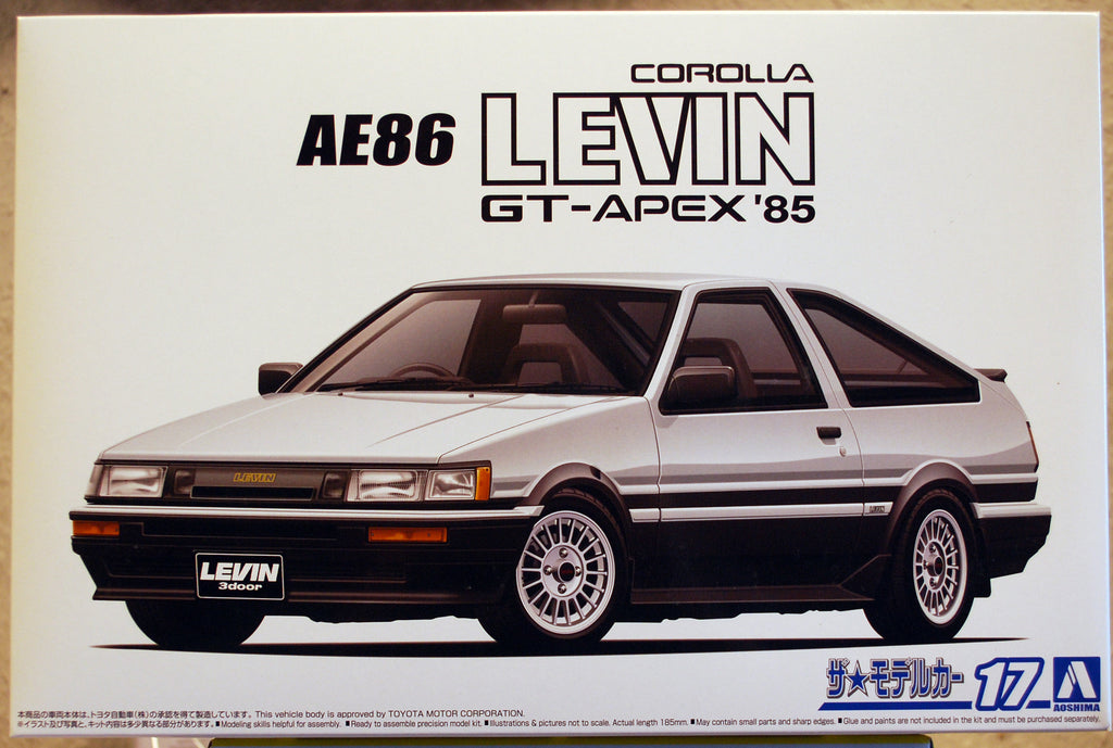 Aoshima 061923 1985 Toyota Corolla Levin AE86 GT Apex JDM 1:24