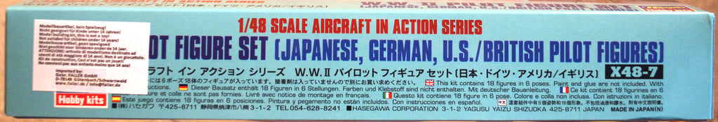 WW II Pilot Figure Set Flugzeug Piloten US Britisch, Deutsch 1:48 Hasegawa 36007 36107
