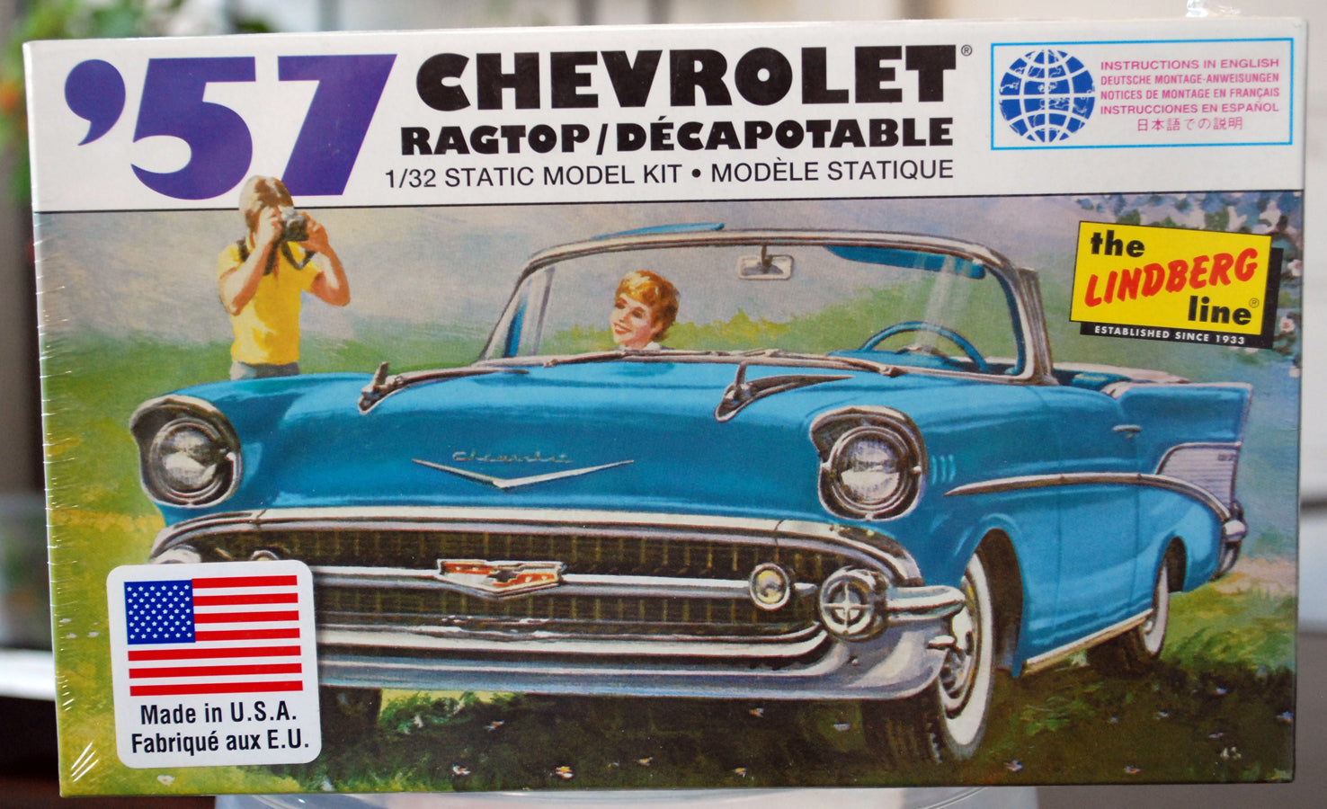 Lindberg 105 1957 Chevrolet Bel Air Convertible 1:32