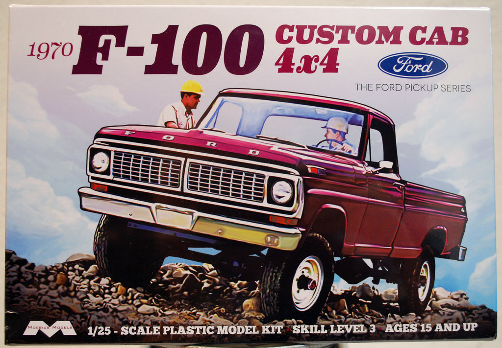 1970 Ford F 100 Custom Cab 4x4 Pickup 1:25 Moebius 1230 neu 2018