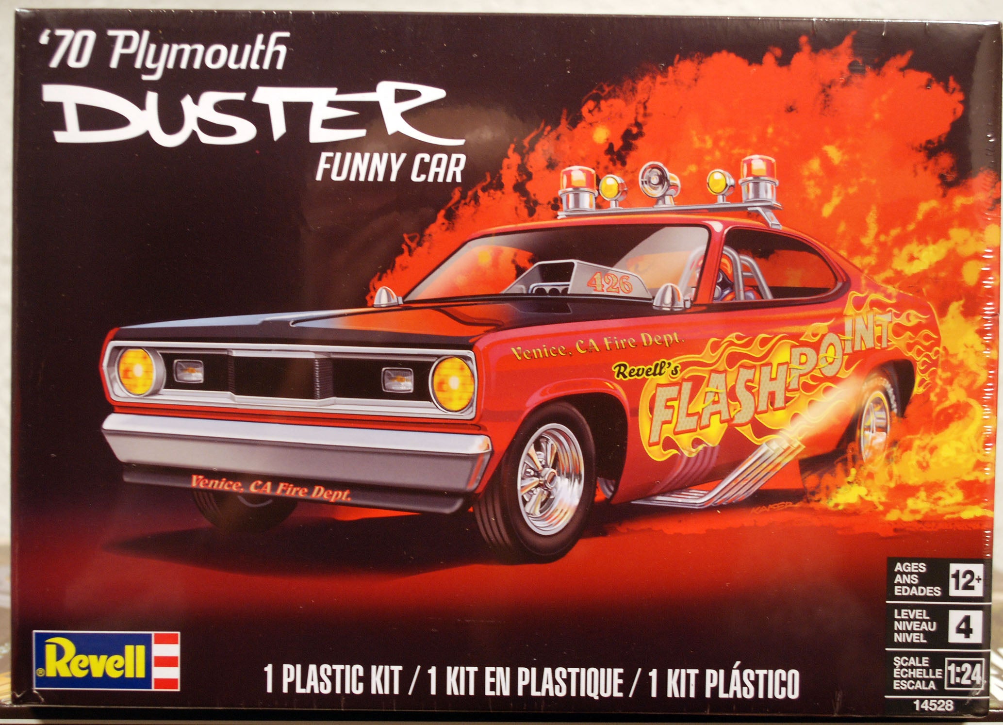 Revell 14528 1970 Plymouth Duster Funny Car ehemals Cop Out Tom Daniels 1:24