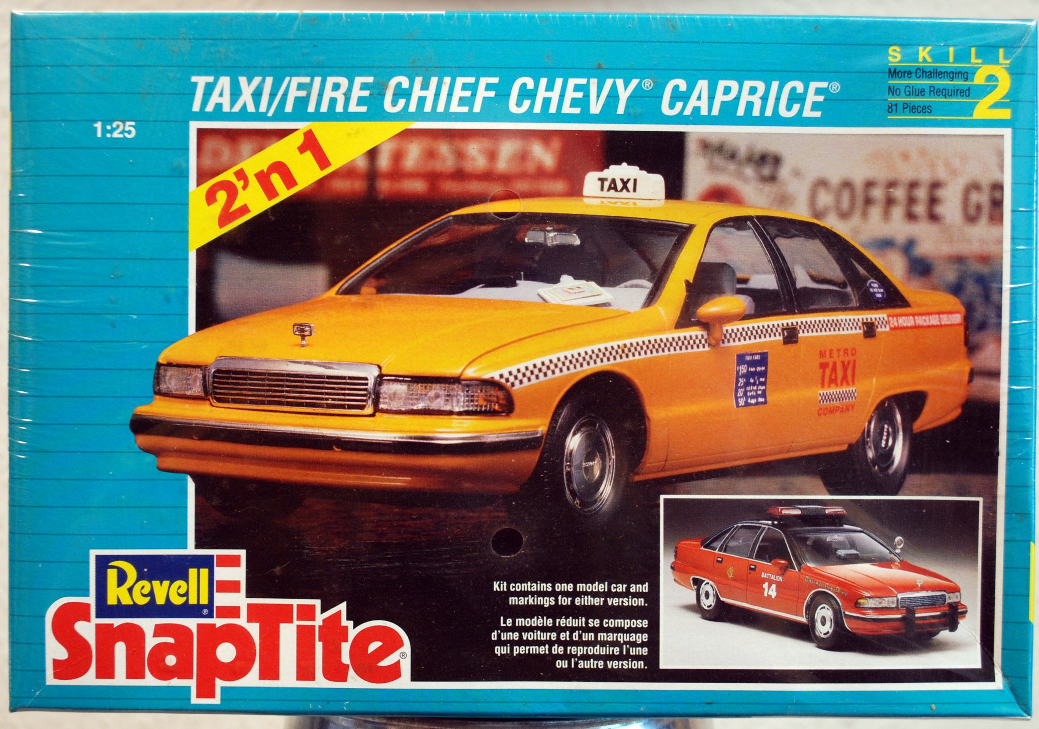 Revell 6294 1991 Chevrolet Caprice Taxi / Fire Chief 2´n1 Snap Tite 1:24