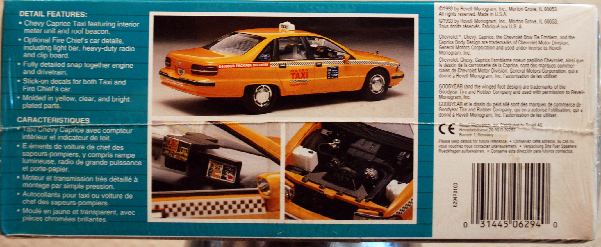Revell 6294 1991 Chevrolet Caprice Taxi / Fire Chief 2´n1 Snap Tite 1:24