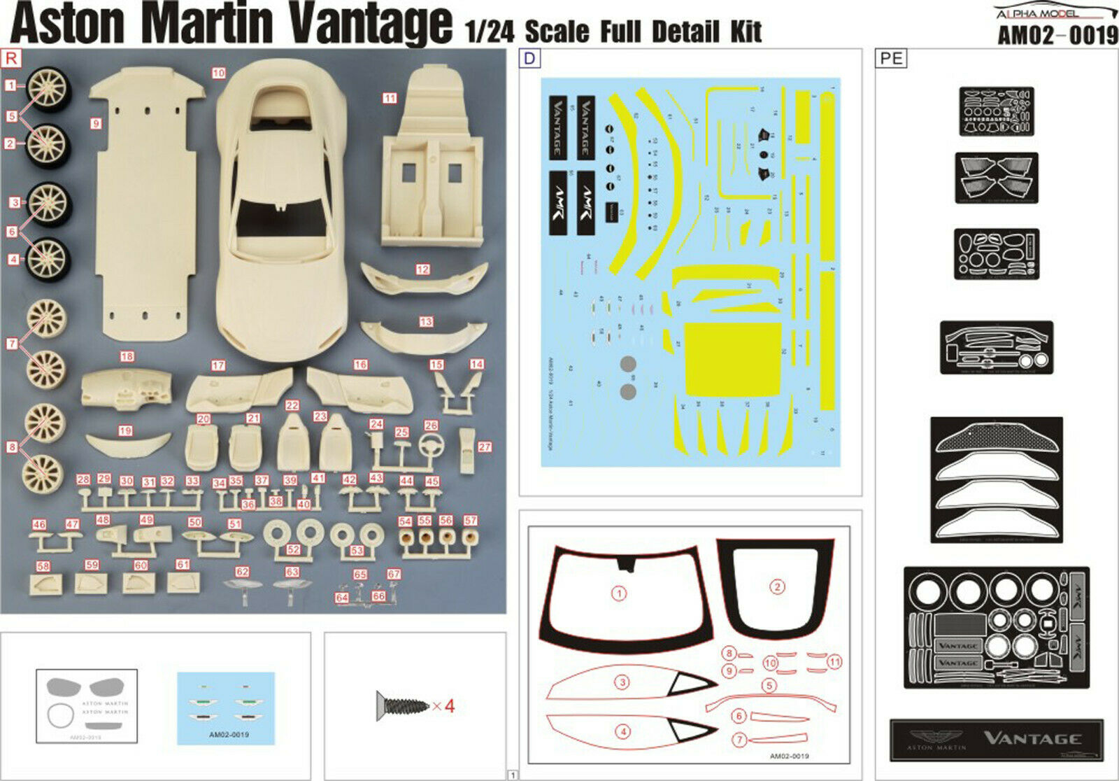 Alpha Model 02-019 2018 Aston Martin Vantage 1:24 neu 2020