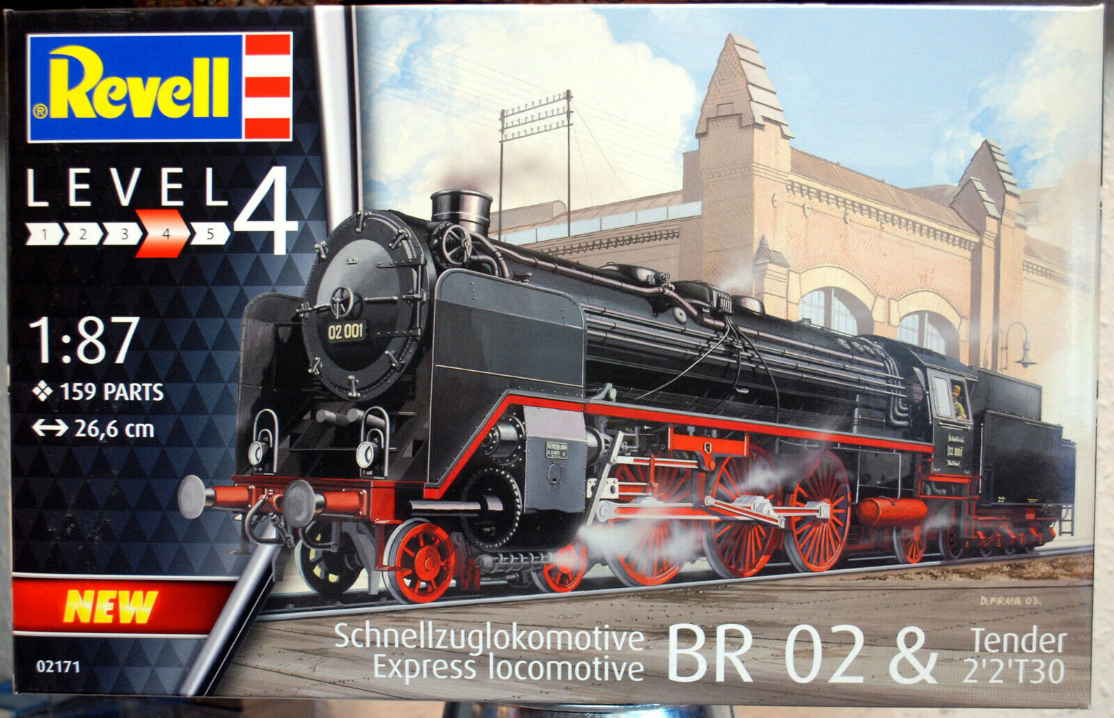Revell 02171 Deutsche Dampf - Lokomotive Baureihe 02 mit Tender 1:87 H0