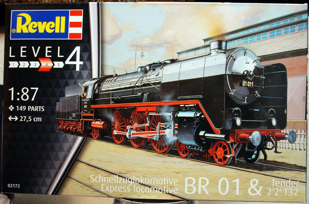 Revell 02172 Deutsche Dampf - Lokomotive Baureihe 01 mit Tender 1:87 H0