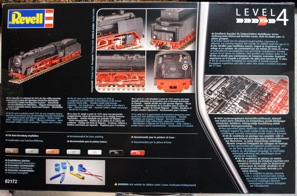 Revell 02172 Deutsche Dampf - Lokomotive Baureihe 01 mit Tender 1:87 H0