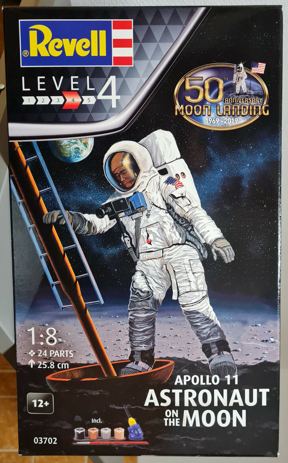 Revell 03702 20. Juli 1969 First Lunar Landing Mondlandung Astronaut 1:8