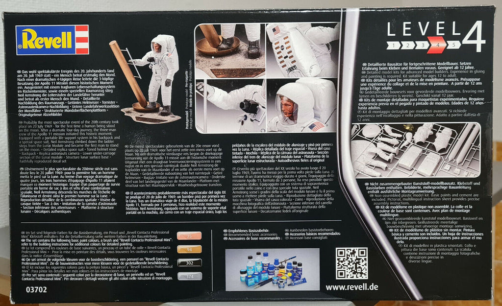 Revell 03702 20. Juli 1969 First Lunar Landing Mondlandung Astronaut 1:8