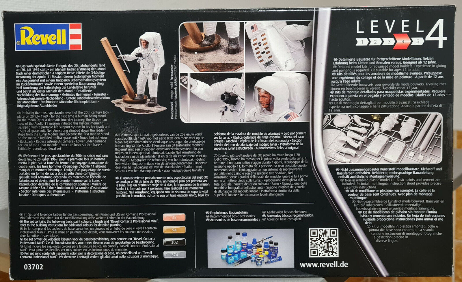 Revell 03702 20. Juli 1969 First Lunar Landing Mondlandung Astronaut 1:8