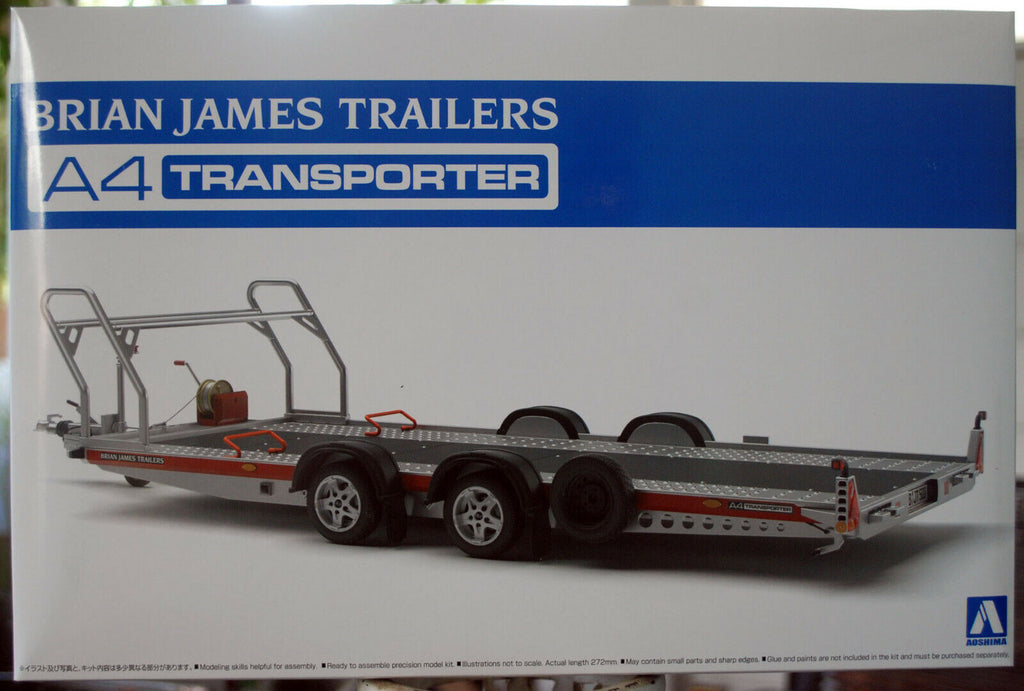 Aoshima 052600 Brian James A 4 Trailer Autoanhänger Transporter 1:24