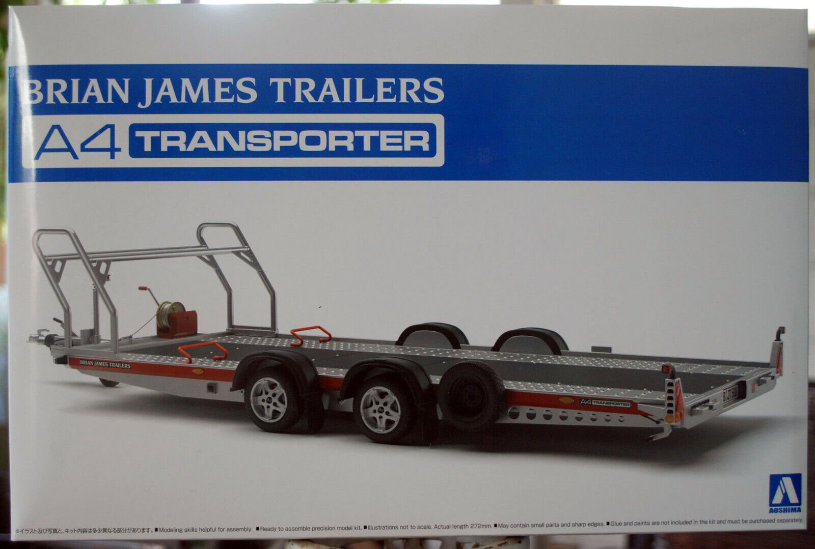 Aoshima 052600 Brian James A 4 Trailer Autoanhänger Transporter 1:24