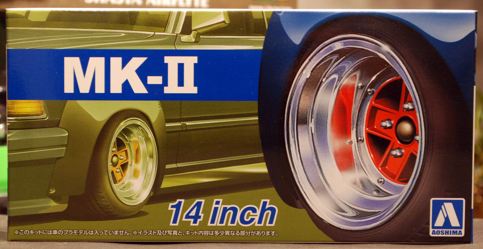 Aoshima 053881 Mark II 14 Zoll Felgen+ Reifen Liberty Walk 1:24 # 55