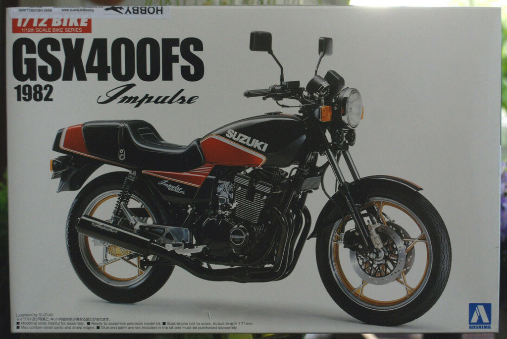 Aoshima 063767 1982 Suzuki GSX 400 FS Impulse 1:12 Motorrad Bike
