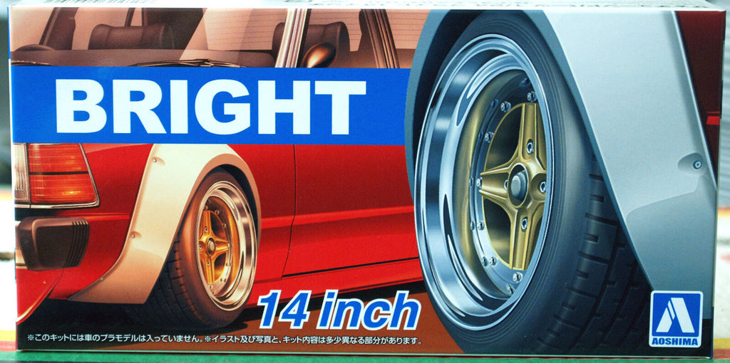 Aoshima 054703 Bright 14 Zoll Felgen+ Reifen Liberty Walk 1:24 # 79