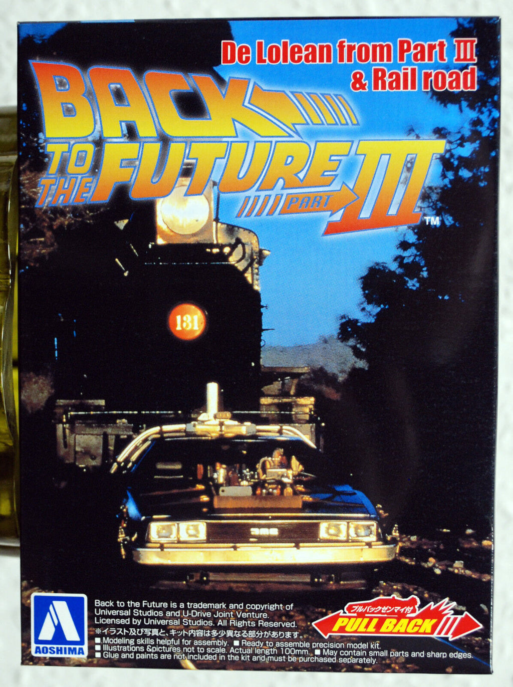 Aoshima 054772 DeLorean Back to the Future III Bausatz m. Pull Back Motor 1:43