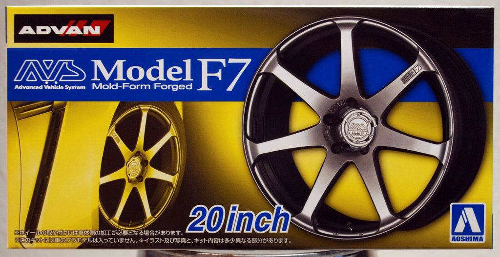 Aoshima 055168 Felgen AVS Model F7 20 Zoll inkl. Reifen 1:24 # 82
