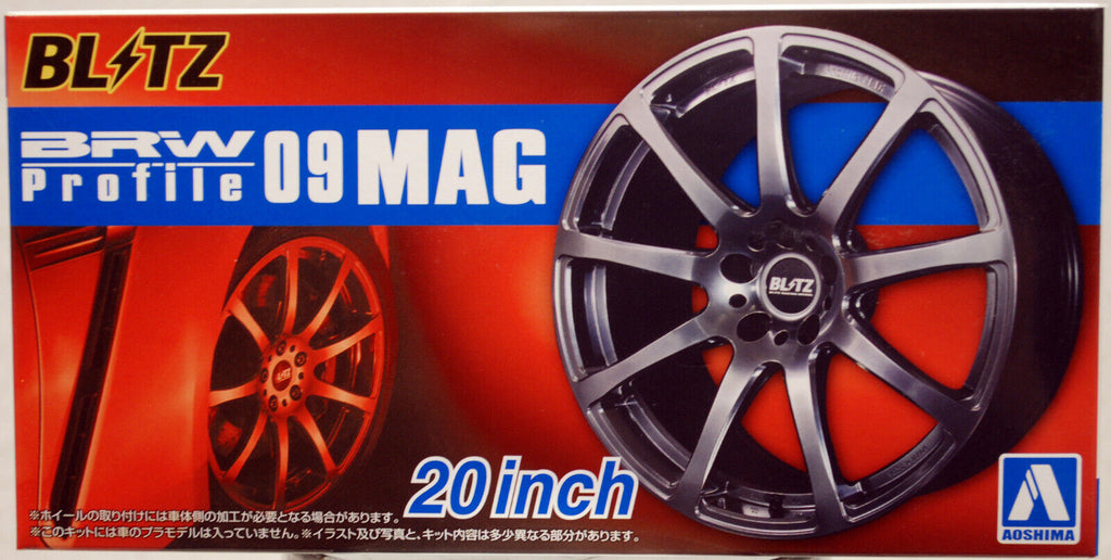 Aoshima 055182 Felgen Blitz BRW 09 MAG 20 Zoll inkl. Reifen 1:24 #84