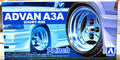 Aoshima 055465 Advan A3A Short Rim 14 Zoll Felgen+ Reifen Liberty Walk 1:24 # 90