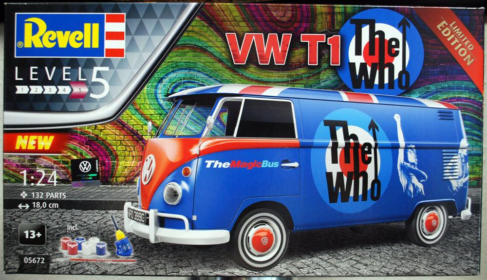 Revell 05672 1961 Volkswagen VW Bulli Typ 2 T 1 Magic Bus The Who 1:24