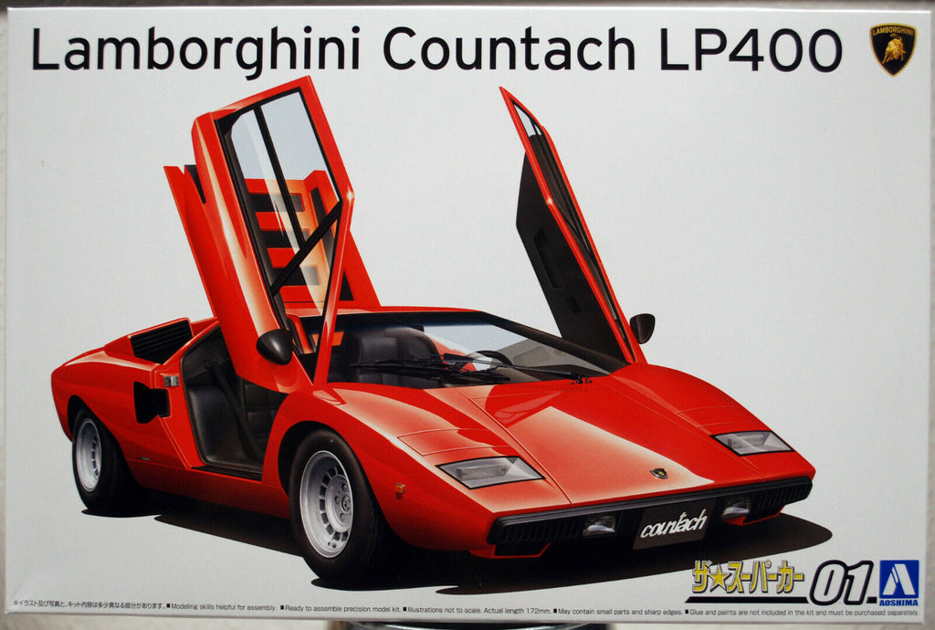 Aoshima 058046 1974 Lamborghini Countach LP 400 1:24