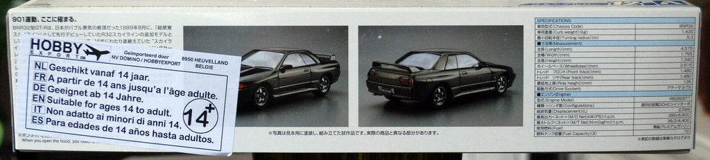 Aoshima 061435 1989 Nissan Skyline GT-R BNR 32 1:24 JDM